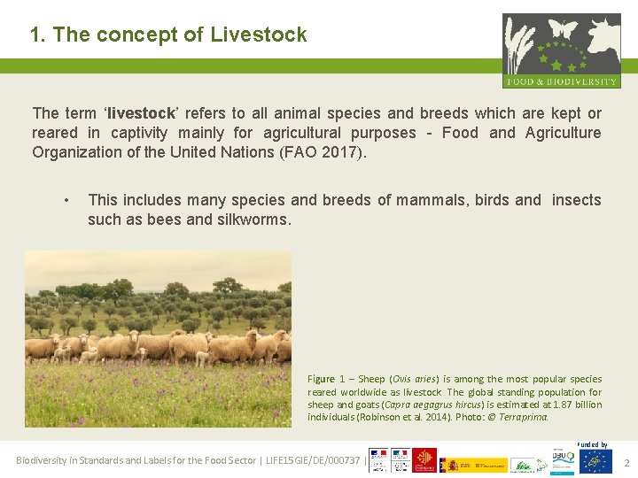 1. The concept of Livestock The term ‘livestock’ refers to all animal species and