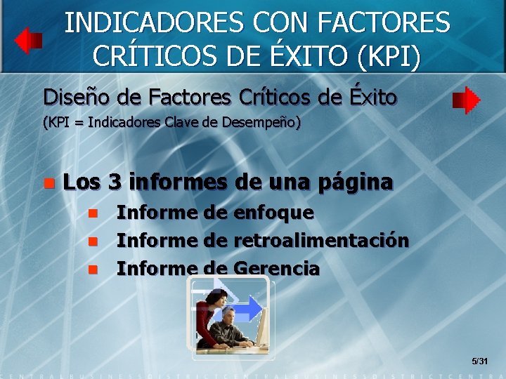 INDICADORES CON FACTORES CRÍTICOS DE ÉXITO (KPI) Diseño de Factores Críticos de Éxito (KPI