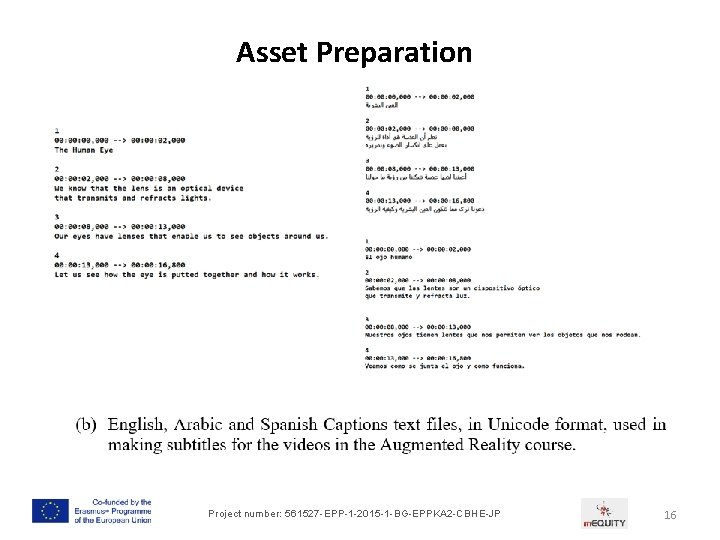 Asset Preparation Project number: 561527 -EPP-1 -2015 -1 -BG-EPPKA 2 -CBHE-JP 16 