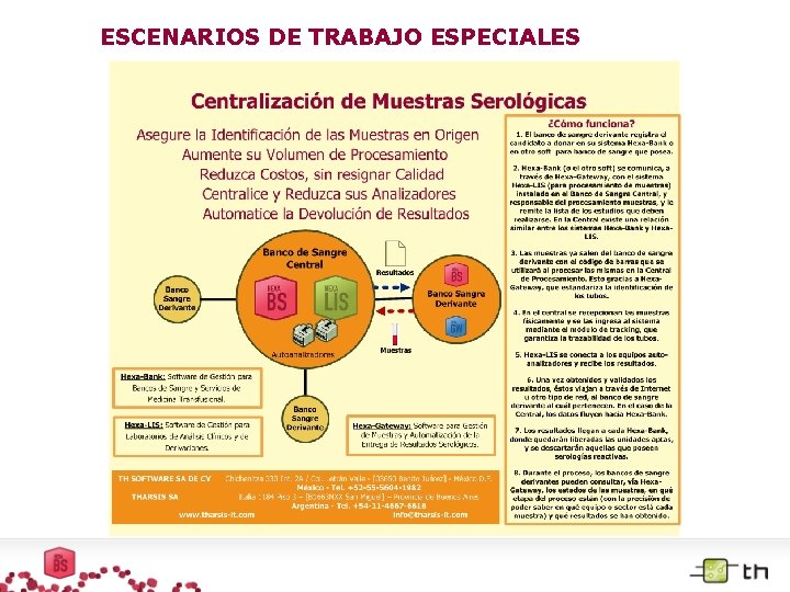 ESCENARIOS DE TRABAJO ESPECIALES 