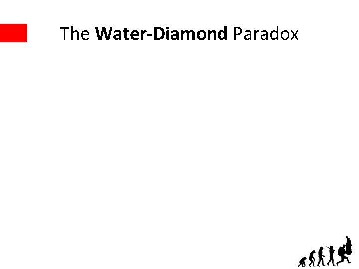 The Water-Diamond Paradox 