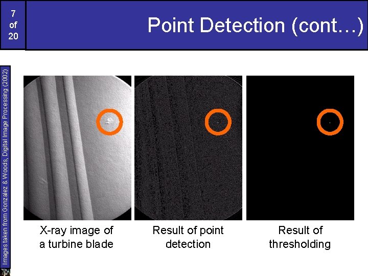 Images taken from Gonzalez & Woods, Digital Image Processing (2002) 7 of 20 Point