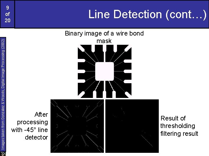 Images taken from Gonzalez & Woods, Digital Image Processing (2002) 9 of 20 Line