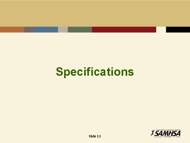 Specifications Slide 13 