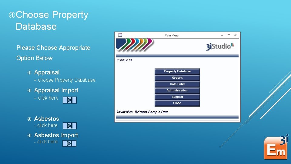  Choose Property Database Please Choose Appropriate Option Below Appraisal - choose Property Database