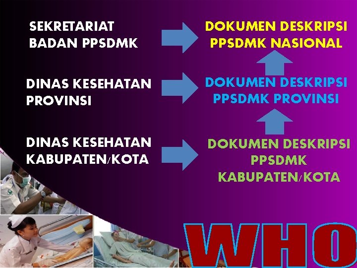 SEKRETARIAT BADAN PPSDMK DOKUMEN DESKRIPSI PPSDMK NASIONAL DINAS KESEHATAN PROVINSI DOKUMEN DESKRIPSI PPSDMK PROVINSI