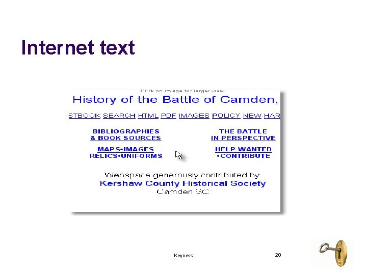 Internet text Keyness 20 