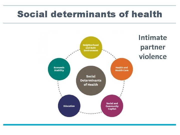 Social determinants of health Intimate partner violence 