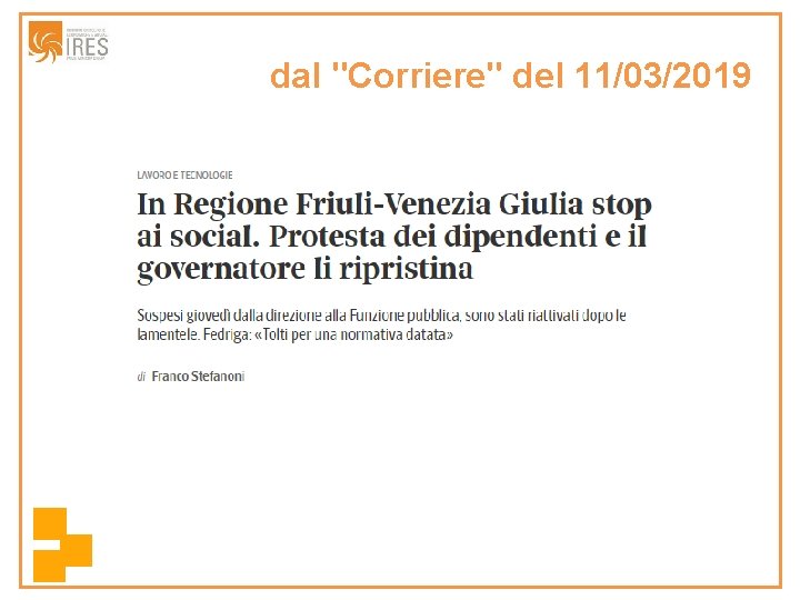 dal "Corriere" del 11/03/2019 