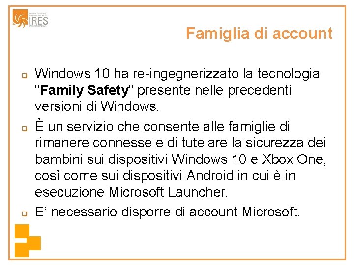 Famiglia di account q q q Windows 10 ha re-ingegnerizzato la tecnologia "Family Safety"