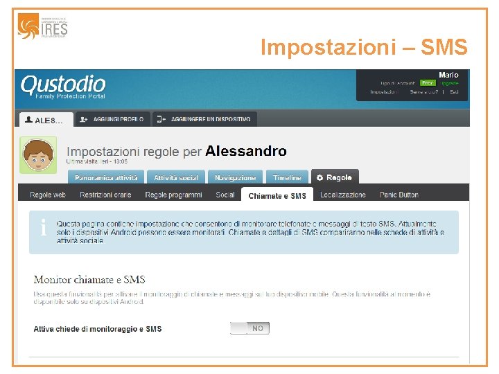 Impostazioni – SMS 