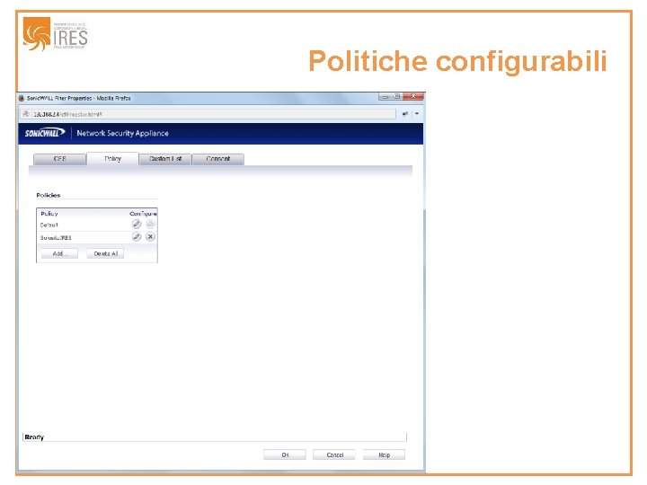 Politiche configurabili 