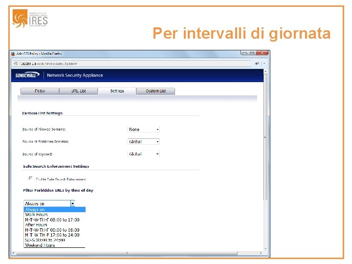 Per intervalli di giornata 