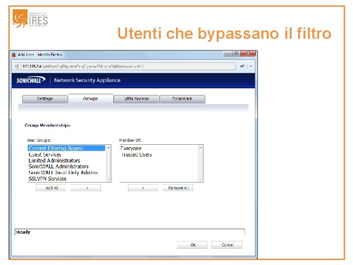 Utenti che bypassano il filtro 