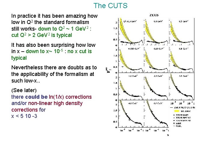 The CUTS In practice it has been amazing how low in Q 2 the