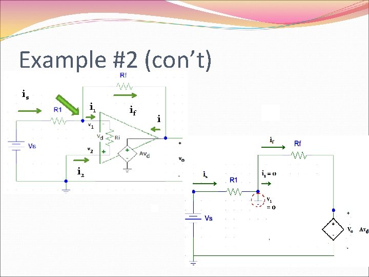 Example #2 (con’t) is i 1 i 2 if i 
