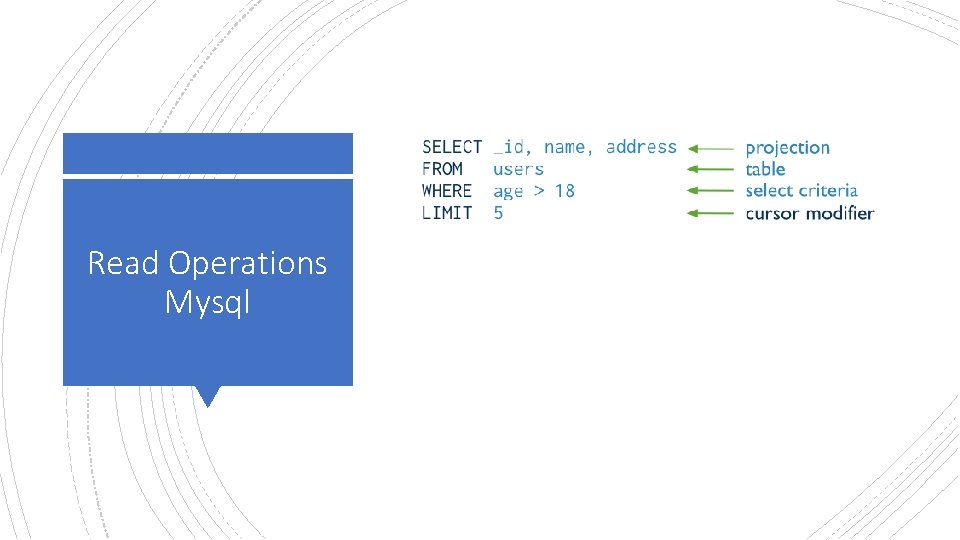 Read Operations Mysql 
