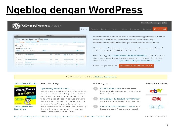 Ngeblog dengan Word. Press 7 