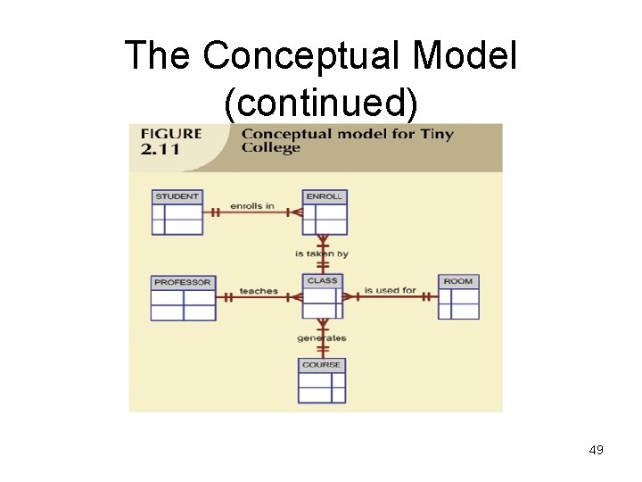 The Conceptual Model (continued) 49 