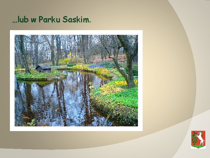 …lub w Parku Saskim. 