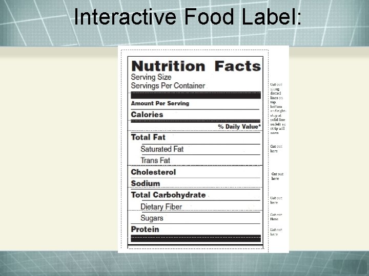 Interactive Food Label: 
