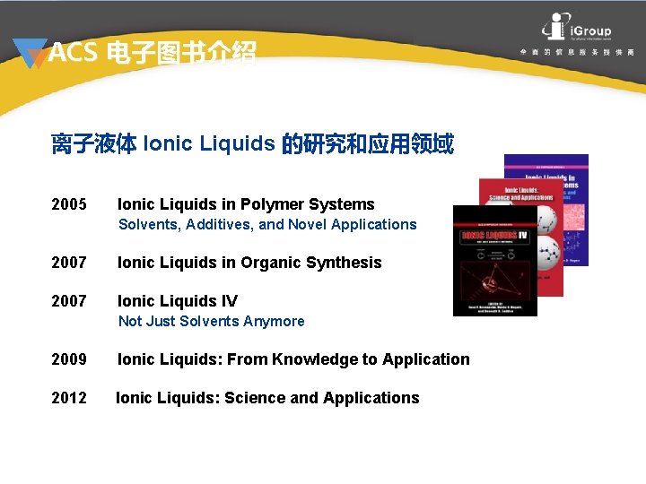 ACS 电子图书介绍 离子液体 Ionic Liquids 的研究和应用领域 2005 Ionic Liquids in Polymer Systems Solvents, Additives, ACS 电子图书介绍 离子液体 Ionic Liquids 的研究和应用领域 2005 Ionic Liquids in Polymer Systems Solvents, Additives,