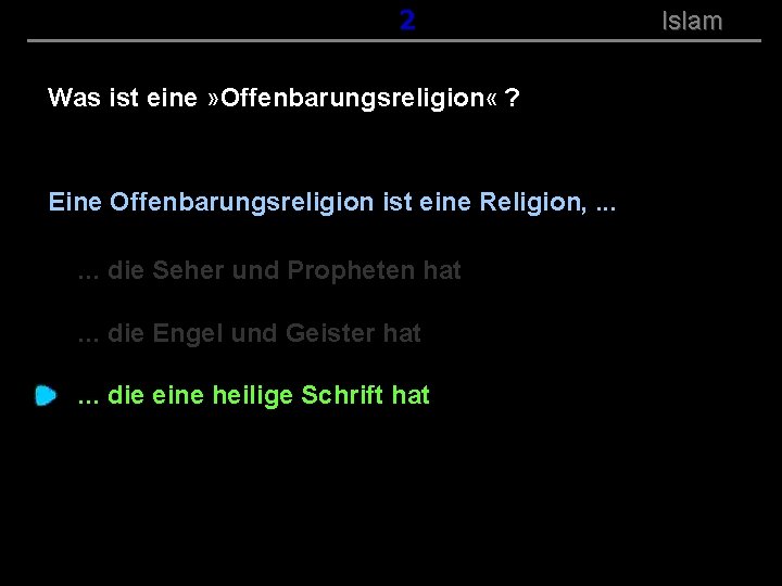 ( B+R-S 13/14 ) 002 Was ist eine » Offenbarungsreligion « ? Eine Offenbarungsreligion