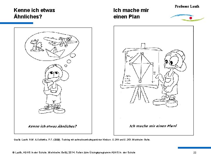 Kenne ich etwas Ähnliches? Ich mache mir einen Plan Professor Lauth Quelle: Lauth, G.