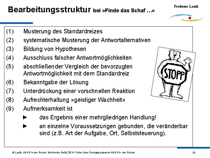 Bearbeitungsstruktur bei » Finde das Schaf … « (1) (2) (3) (4) (5) (6)