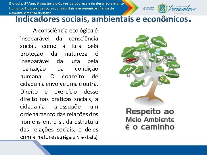  Biologia, 3ª Ano, Aspectos biológicos da pobreza e do desenvolvimento humano. Indicadores sociais,