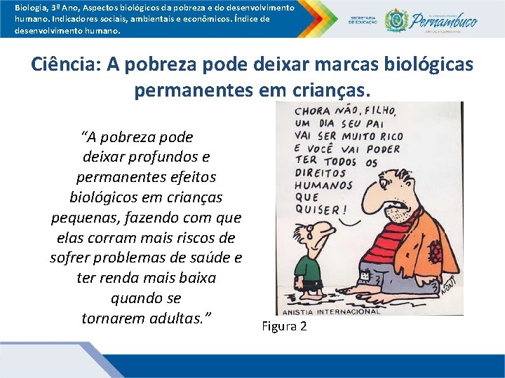 Biologia, 3ª Ano, Aspectos biológicos da pobreza e do desenvolvimento humano. Indicadores sociais, ambientais