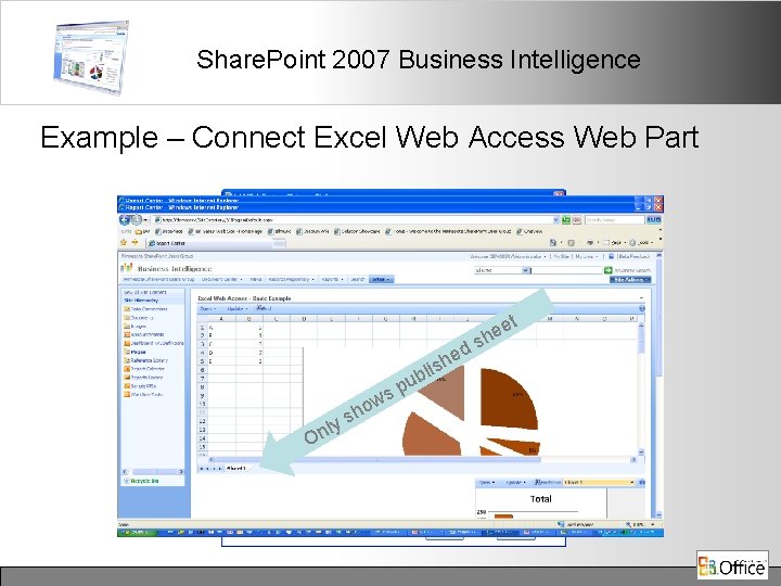 Share. Point 2007 Business Intelligence Example – Connect Excel Web Access Web Part t