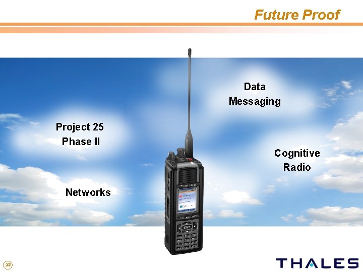 Future Proof Data Messaging Project 25 Phase II Cognitive Radio Networks 23 23 