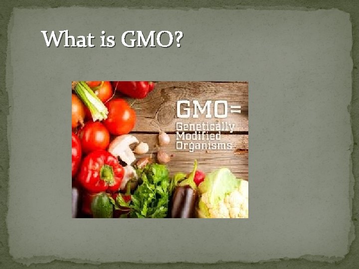  What is GMO? 