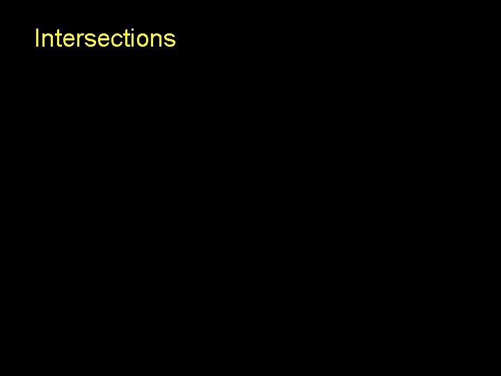 Intersections Intersections