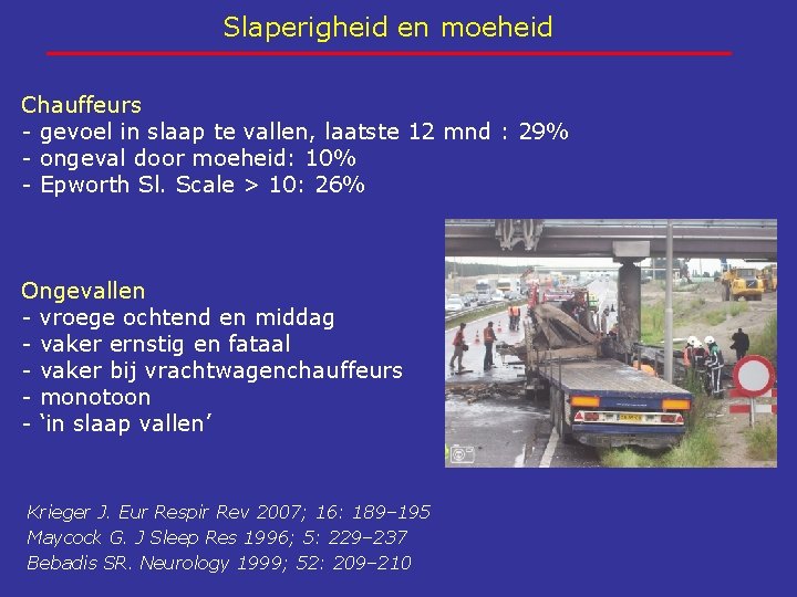 Slaperigheid en moeheid Chauffeurs - gevoel in slaap te vallen, laatste 12 mnd :