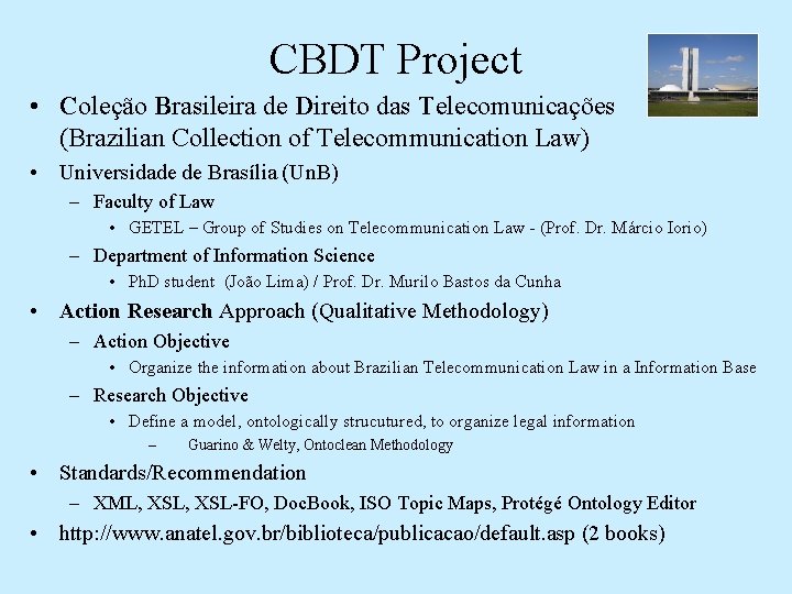 CBDT Project • Coleção Brasileira de Direito das Telecomunicações (Brazilian Collection of Telecommunication Law)