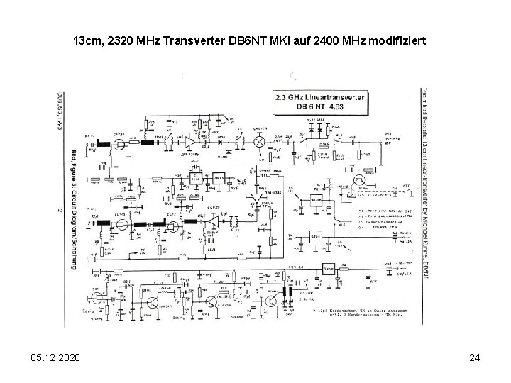 13 cm, 2320 MHz Transverter DB 6 NT MKI auf 2400 MHz modifiziert 05.