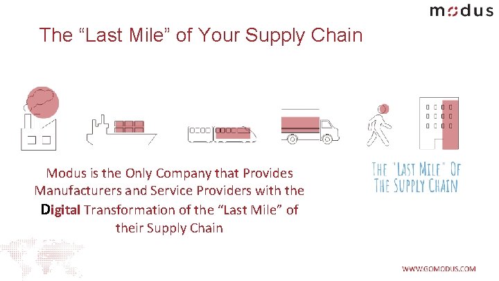 The “Last Mile” of Your Supply Chain Modus is the Only Company that Provides