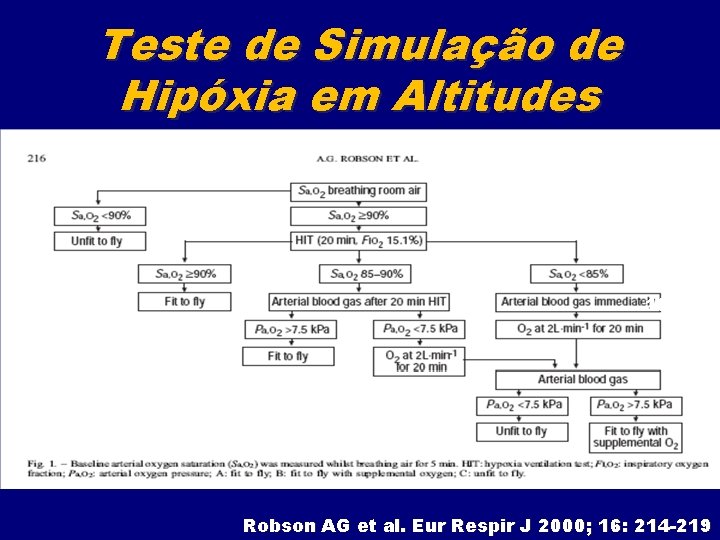 Teste de Simulação de Hipóxia em Altitudes Venturi 40% / 10 l/m N 7,