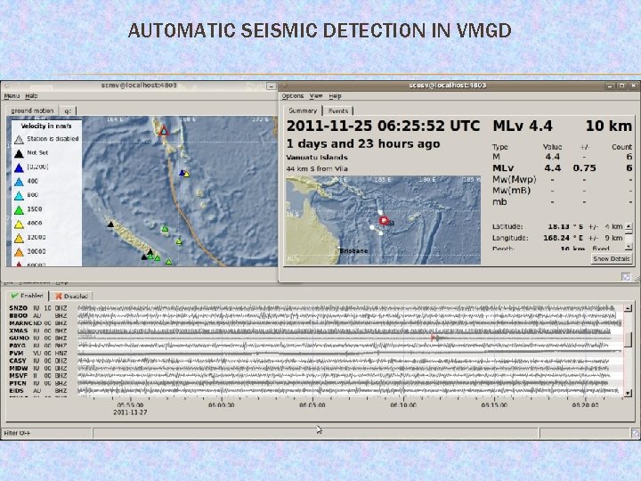 AUTOMATIC SEISMIC DETECTION IN VMGD 