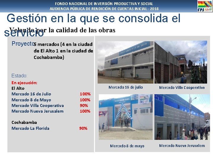 FONDO NACIONAL DE INVERSIÓN PRODUCTIVA Y SOCIAL AUDIENCIA PÚBLICA DE RENDICIÓN DE CUENTAS INICIAL