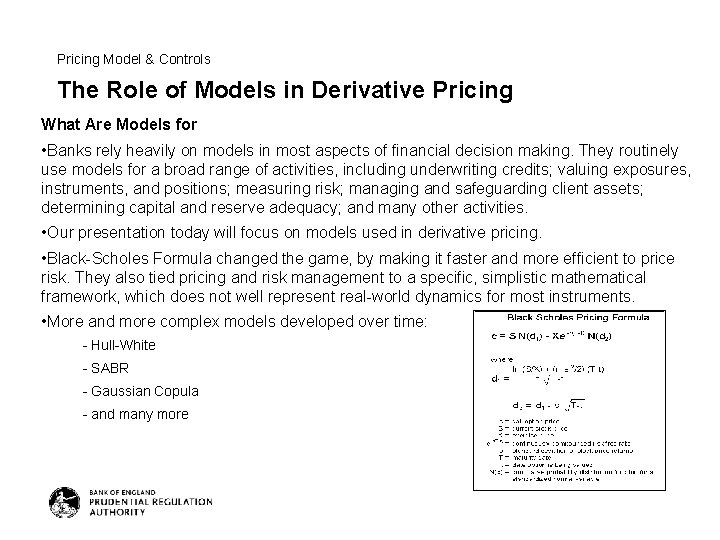 Pricing Model Risk Control Ragveer Brar Valuation Controls