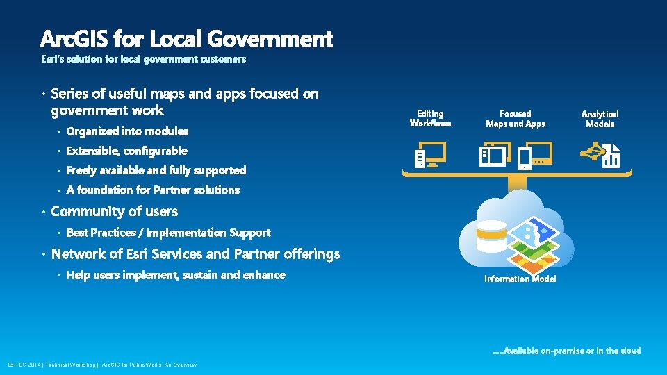 Arc. GIS for Local Government Esri’s solution for local government customers • • Series