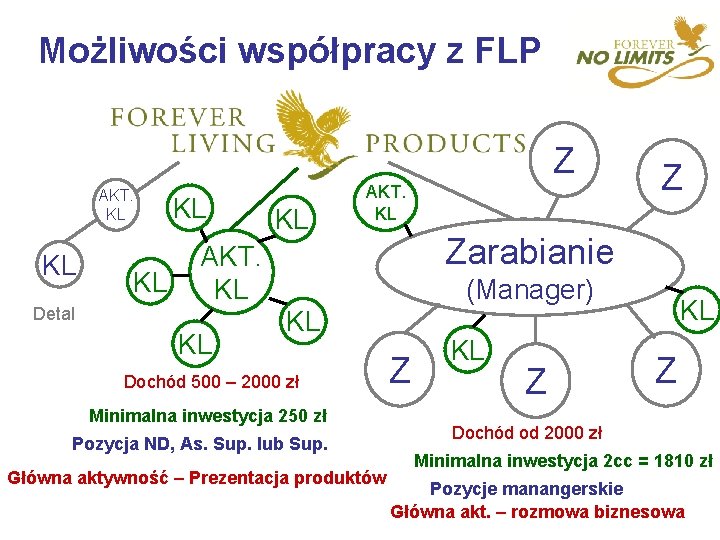 Możliwości współpracy z FLP Z AKT. KL KL Detal KL KL KL AKT. KL