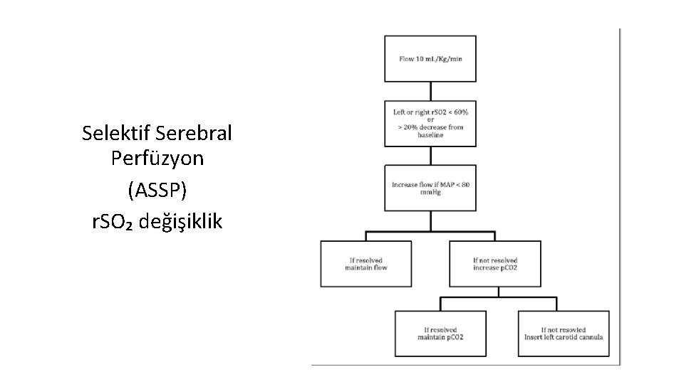 Selektif Serebral Perfüzyon (ASSP) r. SO₂ değişiklik 