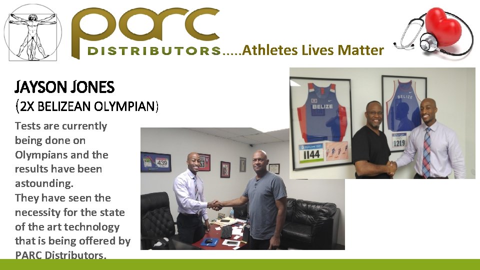 . . . Athletes Lives Matter JAYSON JONES (2 X BELIZEAN OLYMPIAN) Tests are