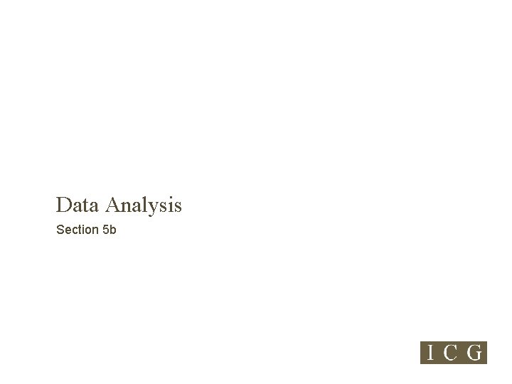 Data Analysis Section 5 b 