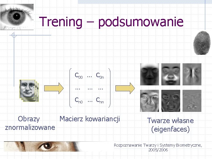 Trening – podsumowanie C 00. . . C 0 n. . Cn 0. .