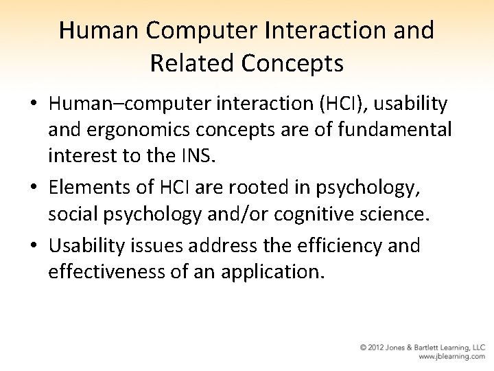 Human Computer Interaction and Related Concepts • Human–computer interaction (HCI), usability and ergonomics concepts